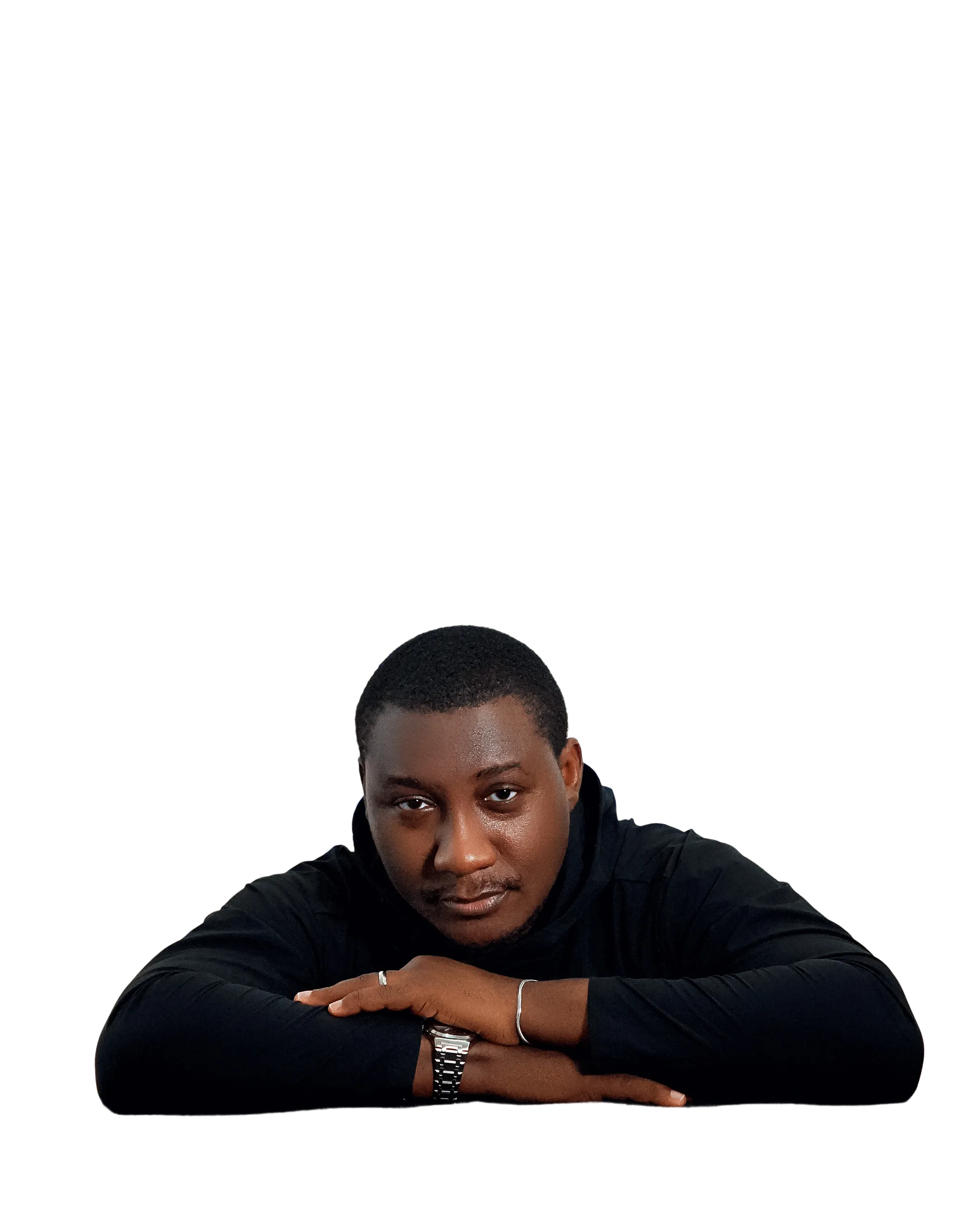 Portrait section introducing Namnso Ukpanah, Product Design Leader specializing in payment design at fintech companies like Flutterwave.